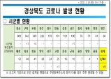 경북도, 19일 0시 기준 코로나 확진자 도내 9명 발생